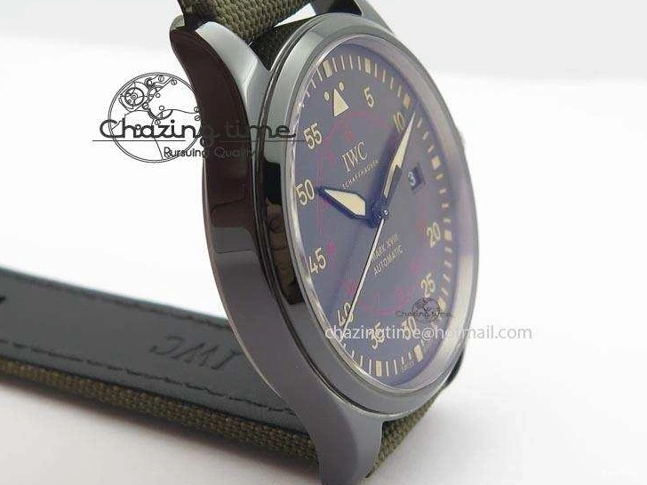 MIROTIME 0304 SunProtective MARK XVII IW324702 Real Ceramic MK Best Edition Green Dial On Green Nylon Strap A 7288